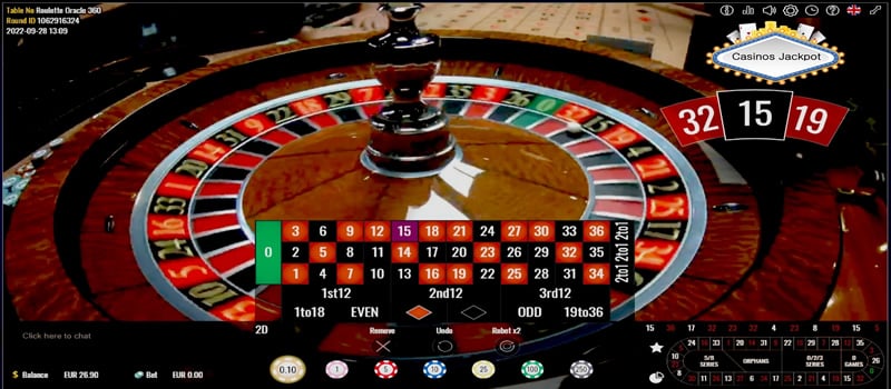 oracle roulette bord